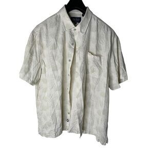 Nat Nast Short Sleeve Button down shirt silk blend men’s size XL